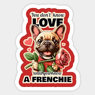 French Bulldog Valentine's day Sticker